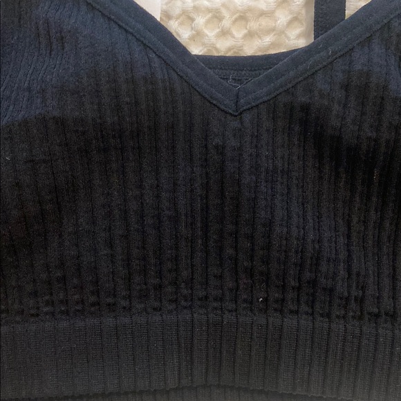 Colsie Black Ribbed Bralette - Picture 2 of 4